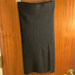 AF Knitted Black Stretch Pencil Skirt